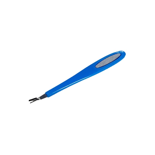 Zweiarmiger Nagelhautschneider mit kleiner Feile   Blau