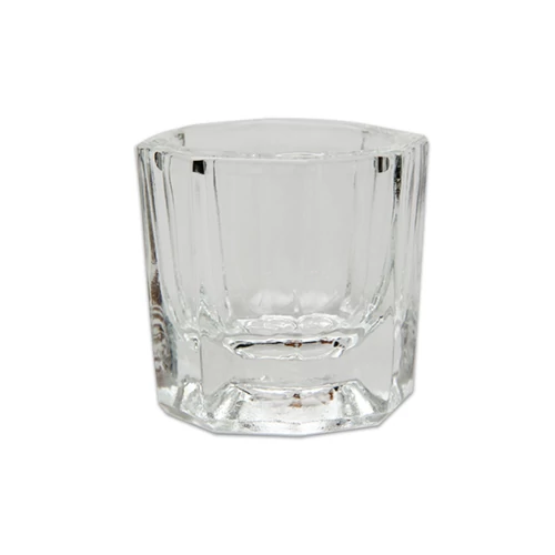 Glasdose für Porzellanpuder   transparent