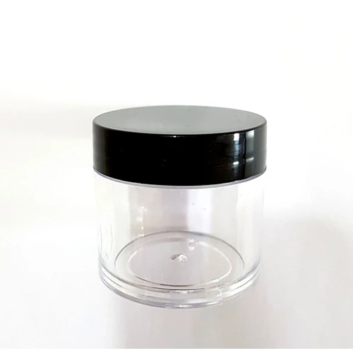 Transparentes Plastikglas 30ml  schwarzes Dach