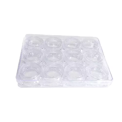 5ml Plastic Square Transparent Jar-006-12pcs 12x5ml #006 transparent